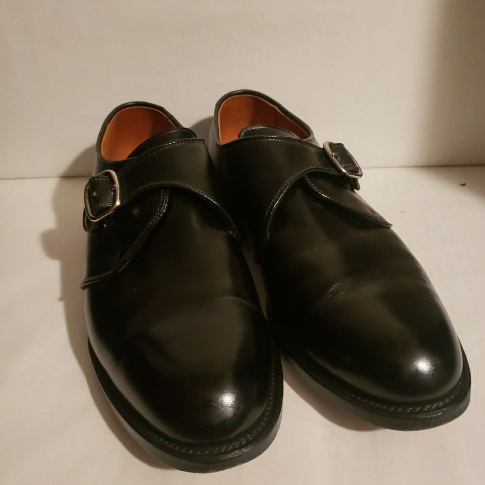 Allen Edmonds Monk Strap Shoes - Men 9 1/2 D - GARNER 2405 - Black